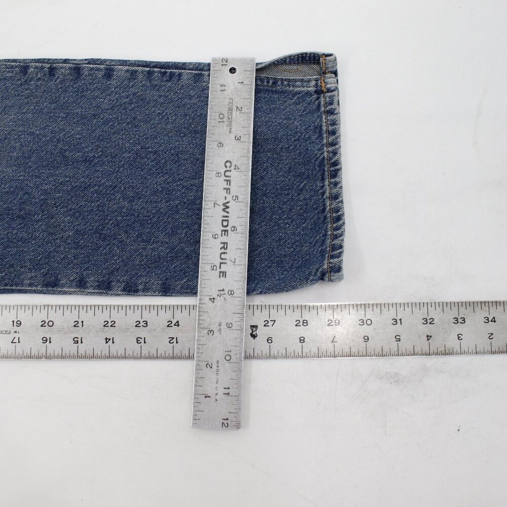 Women's Blue Pattern-Panel Jeans - Picture 8 of 12